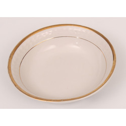 Porcelain dish with gilded edge