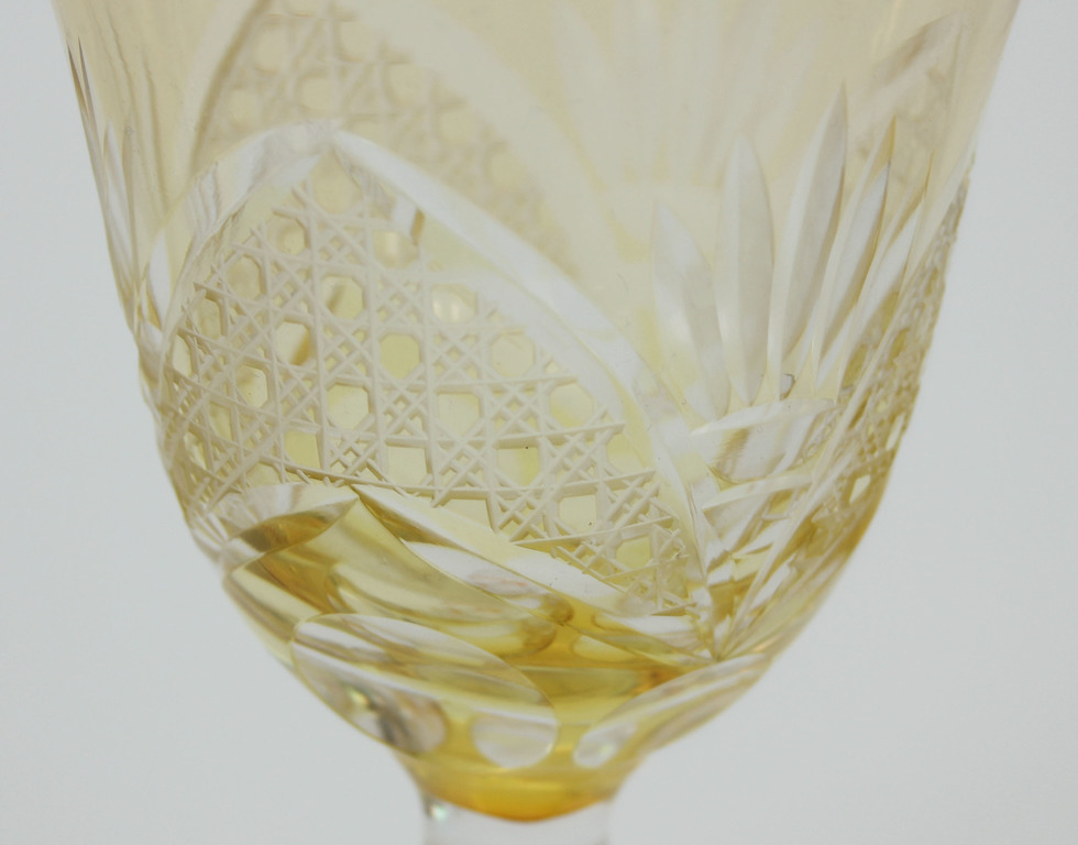 Yellow glass cup