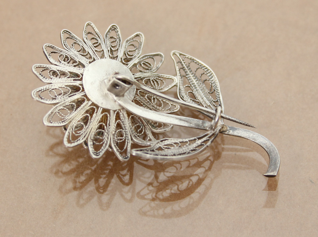 Art Nouveau silver brooch 