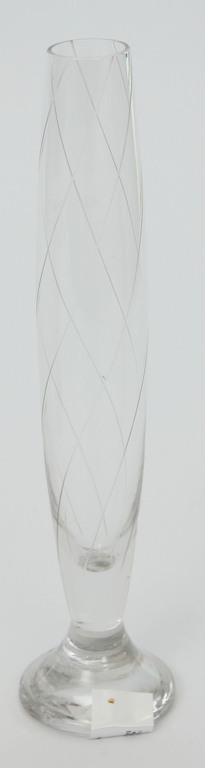 Elongated glass vase