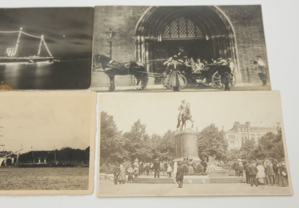Nicholas II's visit to Riga (4 pcs.) With autographs, and a postcard 