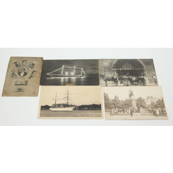 Nicholas II's visit to Riga (4 pcs.) With autographs, and a postcard 