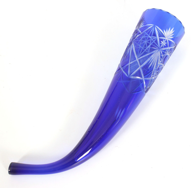 Glass in the shape of a horn