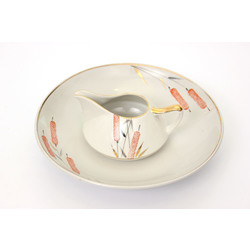Porcelain set - serving bowl, cream dish