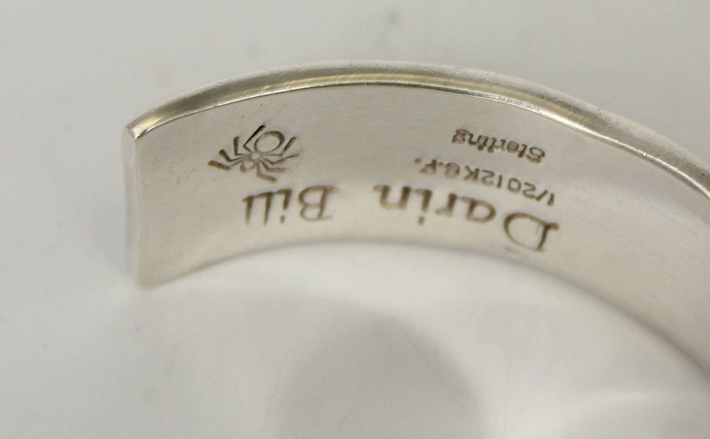 Silver bracelet with gilding