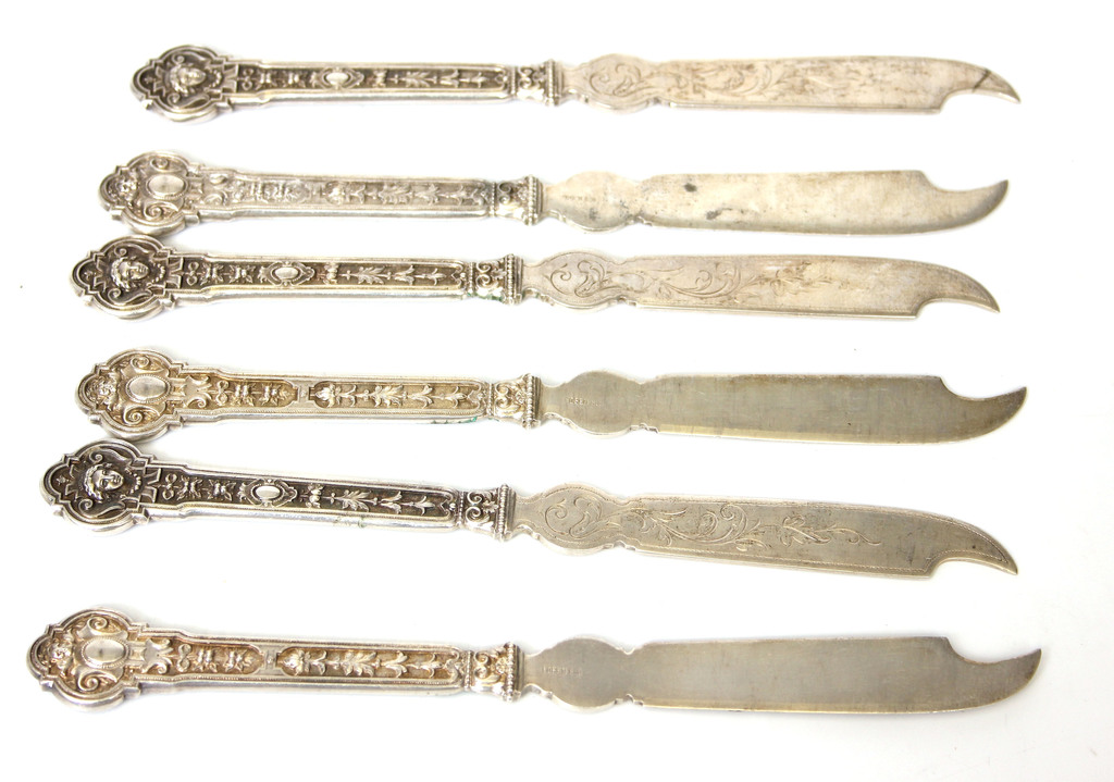 Набор серебряных ножей (6 шт.)