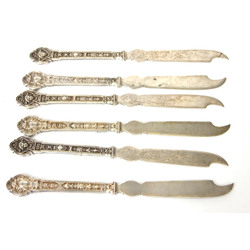 Silver knife set (6 pcs.)
