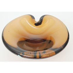 Colorful glass candy dish