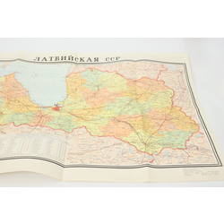 Карта Латвийской ССР