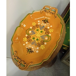Кузнецовская керамическая сервировочная тарелка