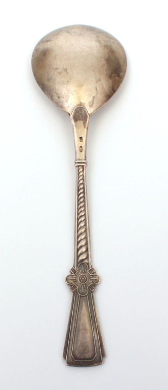 Silver spoon with multicolor enamel 