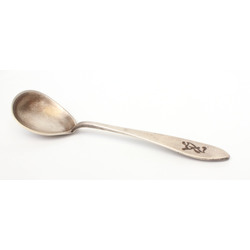 Silver teaspoon in art deco style