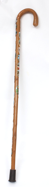 Walking stick with different emblems