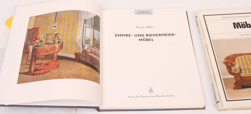 Divas grāmatas - Mēbeles; Ampīra un bīdermeijera stila mēbeles (Renate Moller)