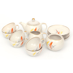 Porcelain coffee set for 6 people