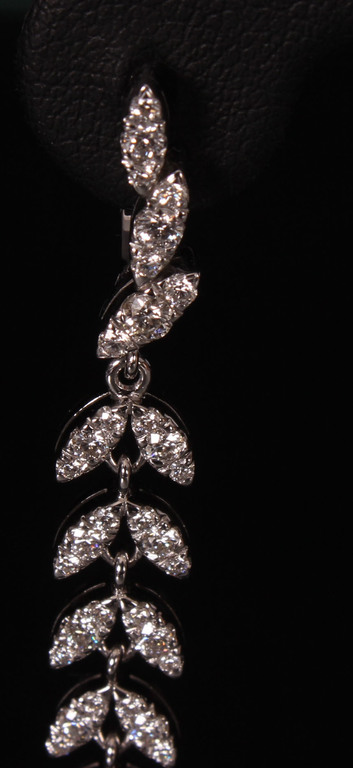Серьги с бриллиантами, культивированный морской жемчуг (Таити)