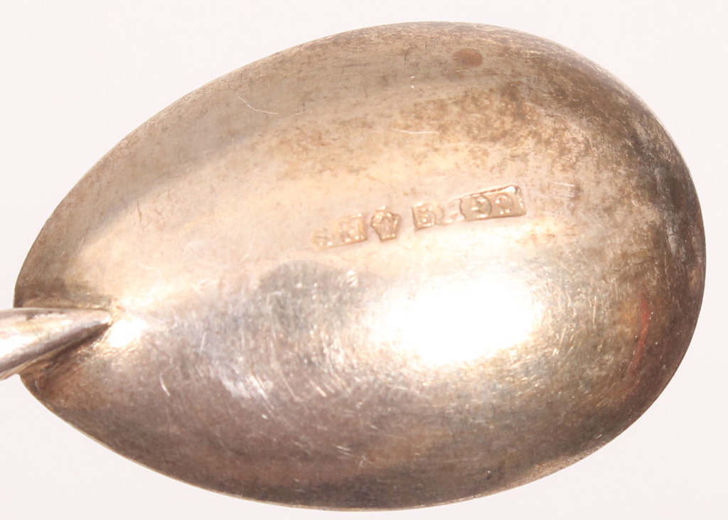 Позолоченные серебряные ложки (5 шт.)