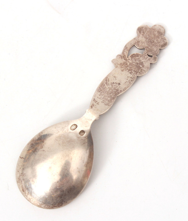 Silver spoon with ornament