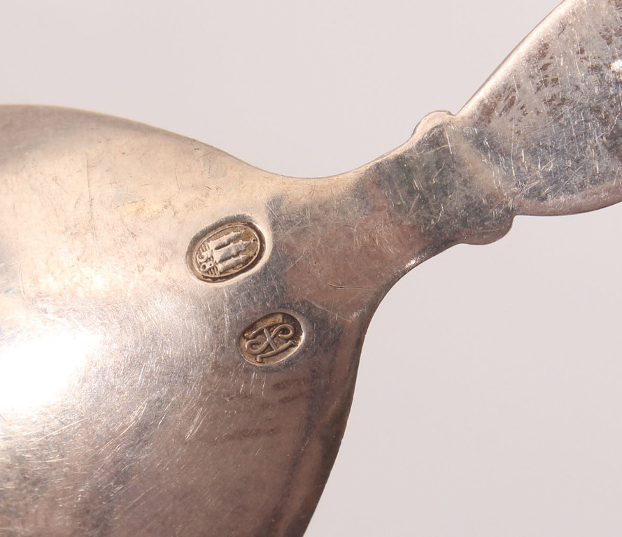 Серебряная ложка с орнаментом