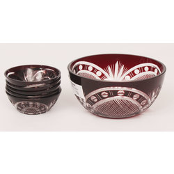 Glassware set - 6 small, 1 bowl