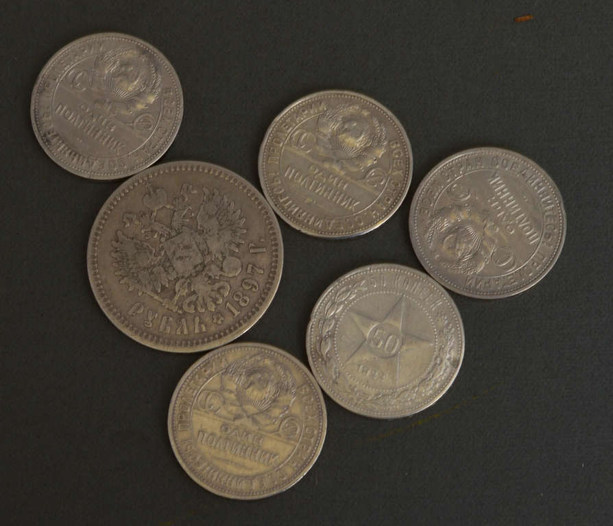 Dažādas krievu monētas 6 gab