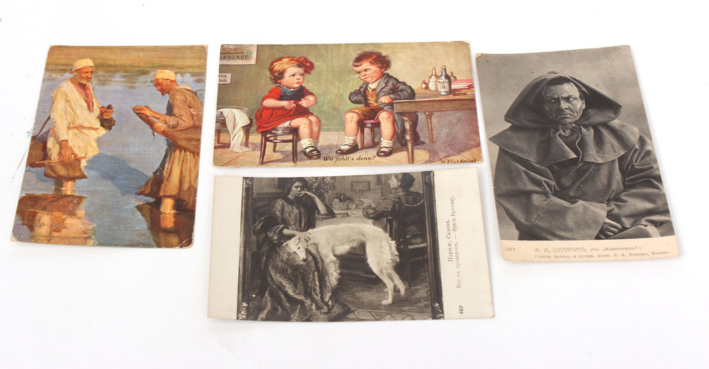 16 postcards with paintings reproductions