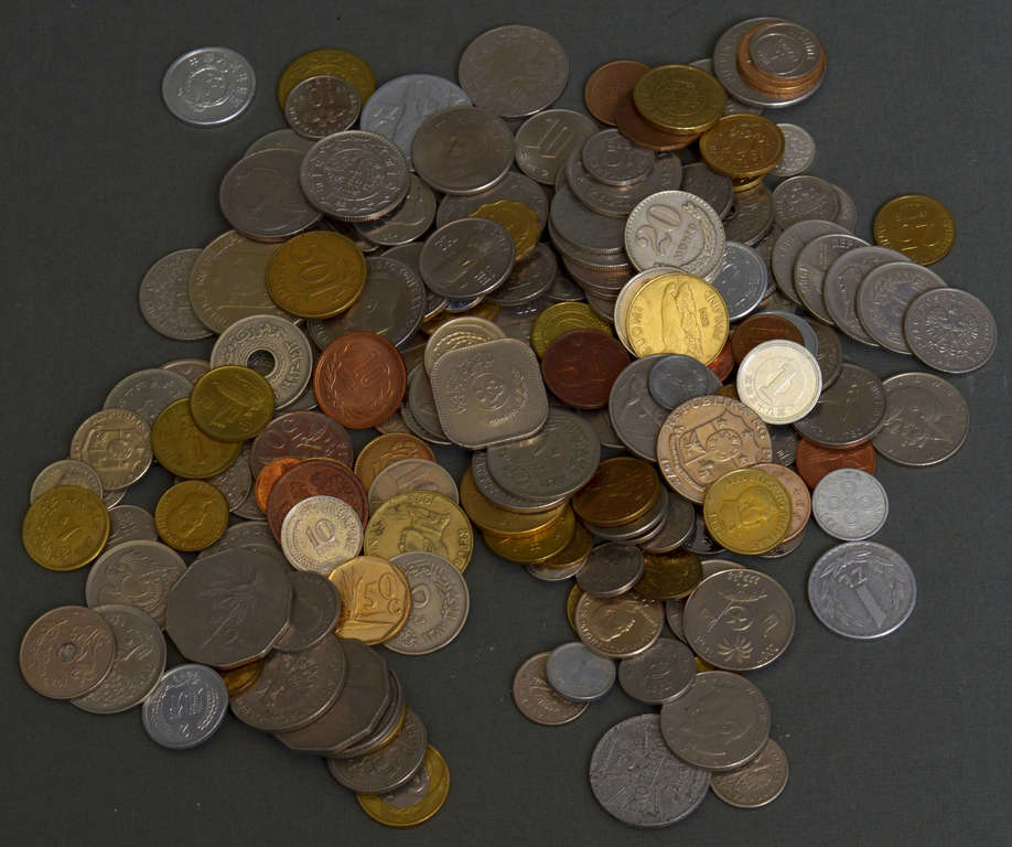 Set of coins from different countries 
