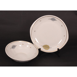 Porcelain serving dishes 2 pcs. - plate, bowl