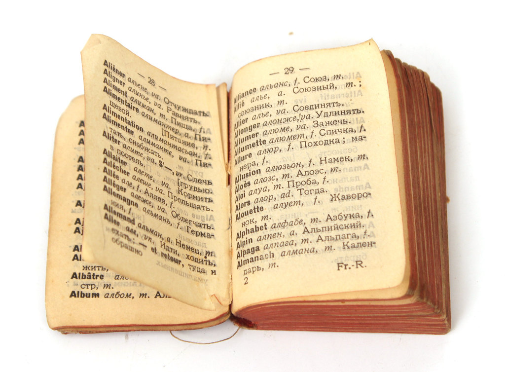 Franču - krievu vārdnīca (miniatūras izmērā)
