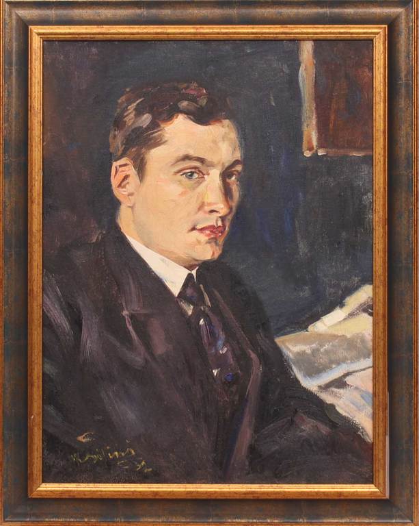 Redaktora Oļģerta Liepiņa portrets