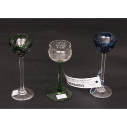Colored glass liqueur glasses 3 pcs.