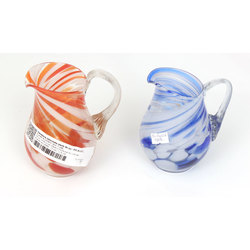 Colored glass jugs 2 pcs.