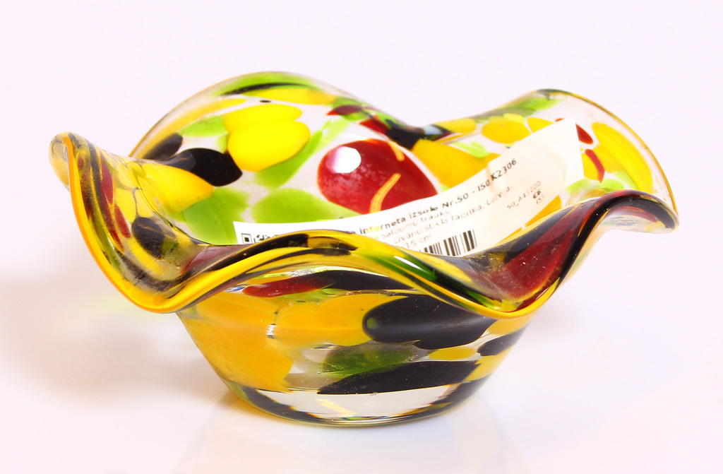 Colorful glass candy bowl
