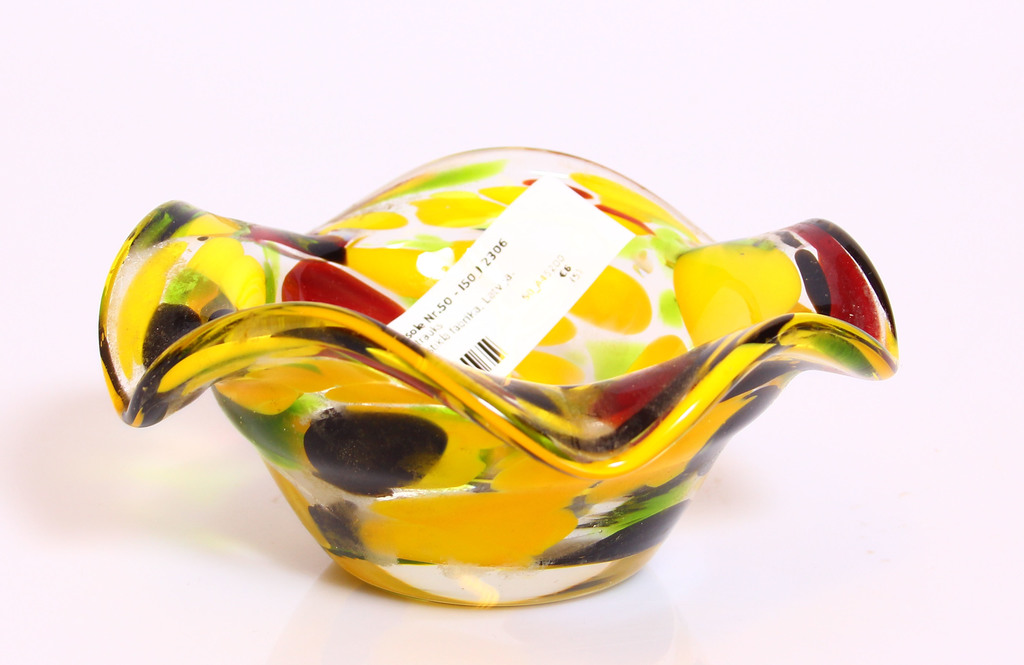 Colorful glass candy bowl