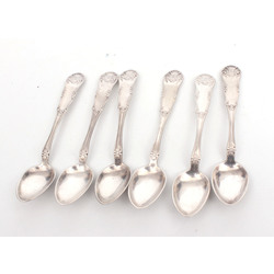 Art-deco style silver spoons (6 pcs)