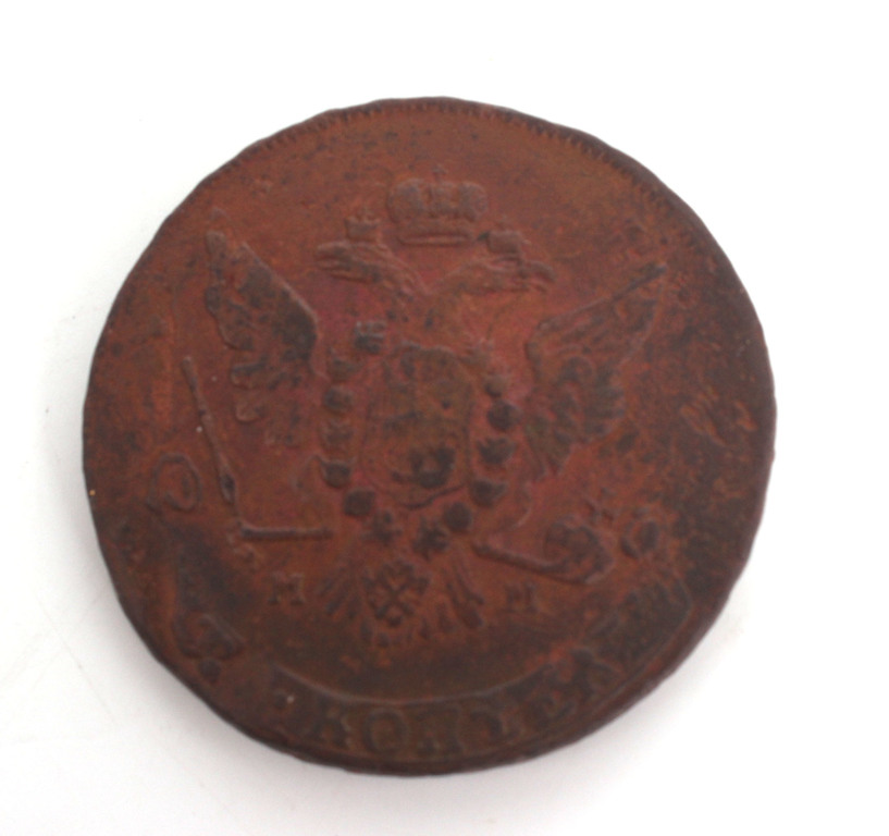 Медная монета 1765 ММ