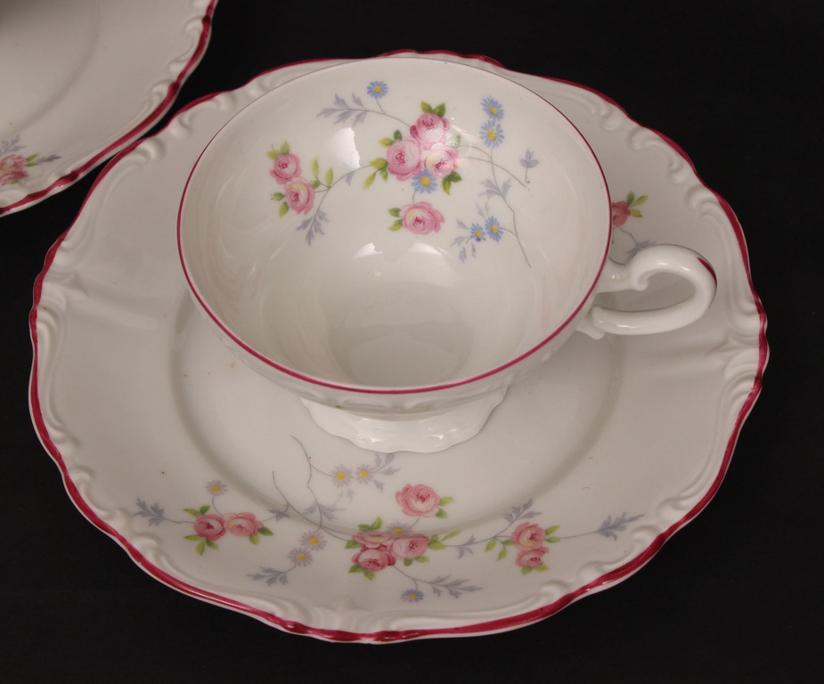 Kuznetsov porcelain cups 2 pcs with saucer and plate