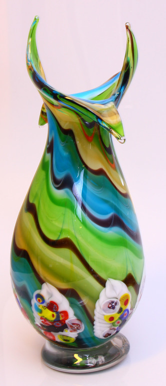 Krāsaina Murano stikla vāze 