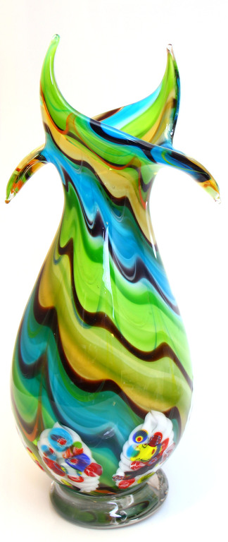 Colored Murano glass vase 