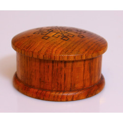 Wooden box with Latvian pattern