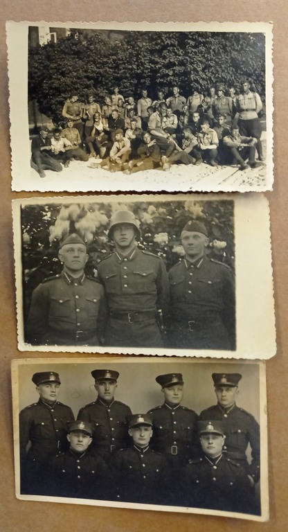Latvijas armijas karavīru fotogrāfijas 10 gab.