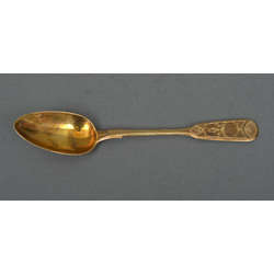Silver spoon with gilding