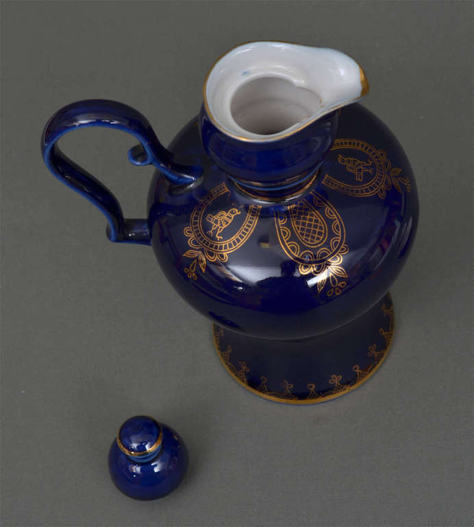 Porcelain Carafe with two glasses