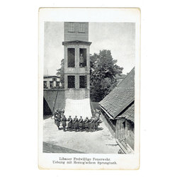 Postcard Training of firefighters