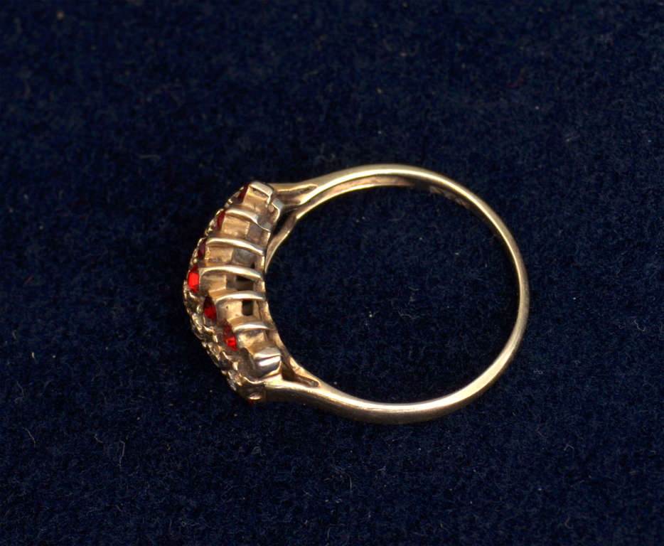 Gold ring with stones
