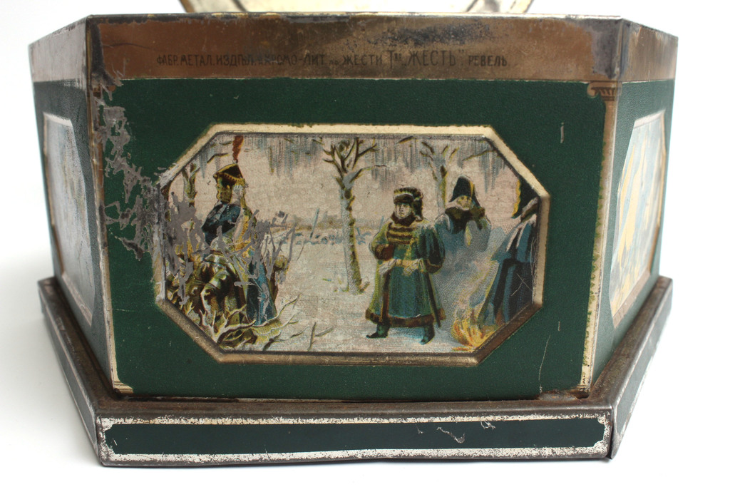 Candy box with historical views