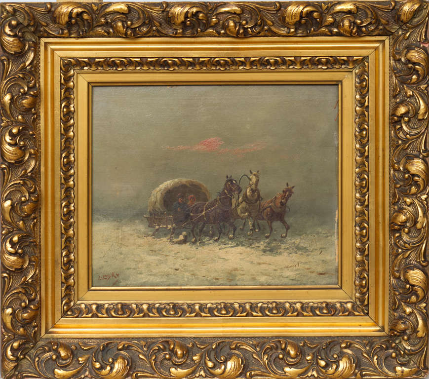 Horse-drawn sleigh