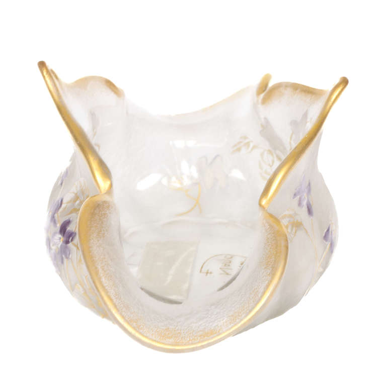 Art Nouveau style decorative glass bowl