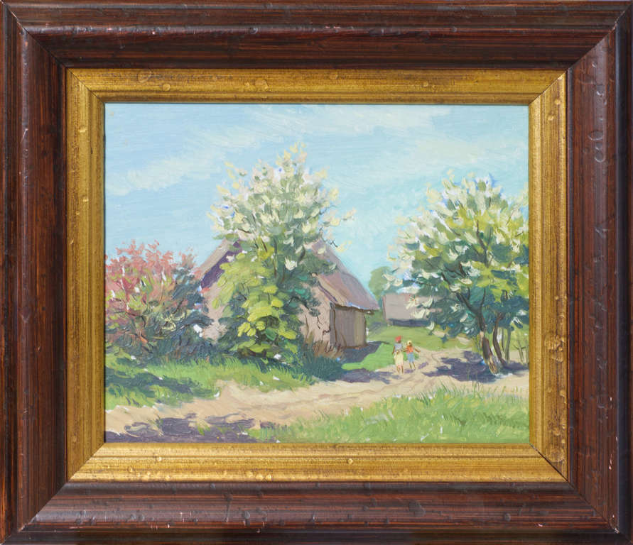 Oil painting In the countryside by Olgerts Peteris Saldavs