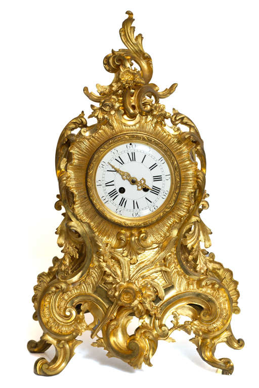 Rococo style clock